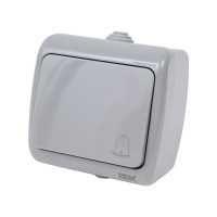 Кнопочный выключатель IEK ВС-20-1-3-A, открытой установки, 10А, IP54, AQUATIC EVA14-K03-10-54