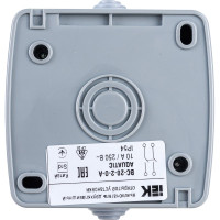 Двухклавишный выключатель IEK ВС-20-2-0-A, открытой установки, 10А, IP54, AQUATIC EVA20-K03-10-54