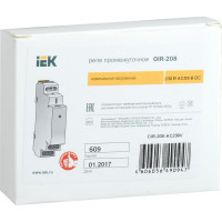 Промежуточное реле IEK OIR 2 контакта 8А, 230В, AC OIR-208-AC230V