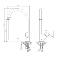 Смеситель для кухни Olive's CASTILLA 07431CS