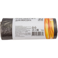 Мешки для мусора (50 шт; 30 л) черные Рыжий кот 310102