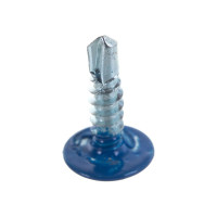 Саморезы с пресс-шайбой Госкреп со сверлом 4,2х16мм синие RAL5005 35 шт., подвес 1-0017460