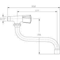Настенный кран RUSH Pioneer хром PI7950-28