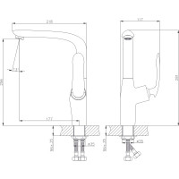 Одноручный смеситель для кухни RUSH Island с поворотным изливом, хром IS6535-22