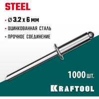 Стальные заклепки KRAFTOOL Steel 3.2х6 мм, 1000 шт. 311703-32-06