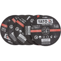 Диск отрезной по металлу (5 шт; 75х9.5х2 мм) YATO YT-0994