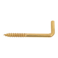 Крюк-шуруп ЕВРОПАРТНЕР L- обр. латунир. d4,9хL50 в компл. c дюбелем MULTI 8x32 4шт. MP 317 17