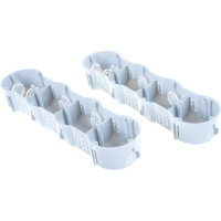 Коробка установочная приборная (подрозетник) KOPOS четырехместная KP 64 Electro 71x283х45 для твердых стен (комплект из 2 штук) KP 64 / 4 (KA)