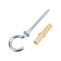 Крюк-шуруп ЕВРОПАРТНЕР Zn d3,5хL70 мм, с манжетой 2 шт. 13 3009 1