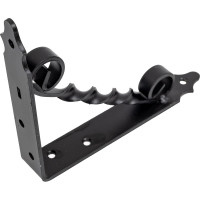 Фигурный кронштейн, 150х125 мм, мод.2, черный DOMART 4660015166090