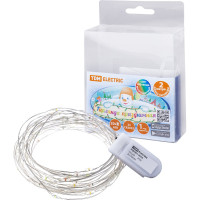 Светодиодная гирлянда TDM ELECTRIC Роса 20, 20LED, 2м, многоцветная, 2хCR2032 SQ0361-0059