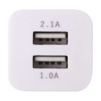 Зарядное устройство SONNEN сетевое 220В 2 порта USB выходной ток 2.1А белое 454797