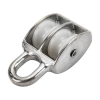 Двойной блок для троса Fixbox 20 мм, белый цинк 243300