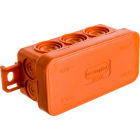 Огнестойкая коробка Экопласт JBL090 E110, о/п 90х42х40, 10 выходов, IP55, 2P, цвет оранжевый 43054HF