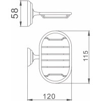 Подвесная мыльница-решетка HAIBA хром HB1502-1 539813