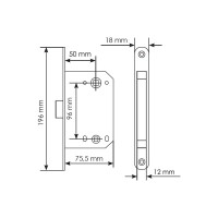 Магнитная сантехническая защелка MORELLI M1895 цвет-бронза 9010347