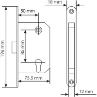 Магнитная защелка под цилиндр MORELLI цвет-бронза M1885 AB 9010350
