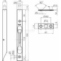 Торцевой шпингалет MORELLI цвет-матовый хром L160 SC 9011458
