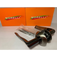 Дверная ручка MORELLI "Фонтан", цвет-бел. никель/черн. никель  MH-04 SN/BN 9010556