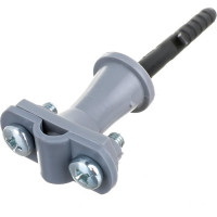 Держатель круглого проводника EZETEK 6-10мм серый, высота 38мм, пластик с дюбелем 40мм 70638