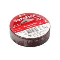 Изолента ПВХ EKF коричневая 19мм, 20м, серии SafeFlex 10 шт. plc-iz-sf-br