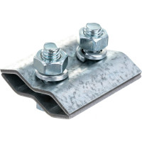 Соединительный зажим круглого проводника EZETEK 8-10мм параллельный, оцинковка 74426