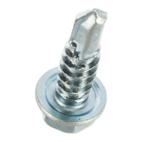 Самонарезающий винт со сверловым концом Grabber HEX 5,5х19 мм белый цинк 250 шт. 12075H3-250DIY