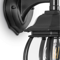 Светильник FERON НБУ-100w вниз, Е27, IP44, черный 11098