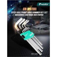 Набор ключей-шестигранников 9шт. Pro'sKit ProsKit HW-229B аналог HW-129B/8PK-029B шарик С00035476 00464563