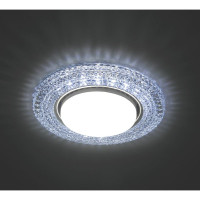 Встраиваемый светильник для натяжных потолков с белой LED подсветкой Feron CD4020 GX53 прозрачный, 41293