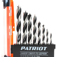 Набор спиральных сверл по дереву (8 шт; 3-10 мм) PATRIOT 815010103