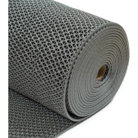 Коврик-дорожка SUNSTEP ПВХ, Zig-Zag, 8,5мм 0,9х12 м, серый 39-691