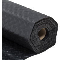 Коврик-дорожка SUNSTEP ПВХ, Рифленый 0,9х12 м, черный 39-613