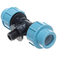 Тройник с наружной резьбой (25 мм, 1/2") Unipump 37823