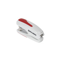 Степлер BRAUBERG Super №24/6 26/6, до 30 листов, серо-красный 229088