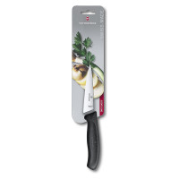Разделочный нож Victorinox лезвие 12 см, черный, в картонном блистере, 6.8003.12B