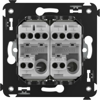 Двухклавишный переключатель в стену DKC, Avanti, Ванильная дымка 4405114