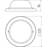 Светильник ЭРА НБО 0360011 Кантри, дерево/стекло, IP54, E27, max 60Вт, D220, КРУГ, ОРЕХ, 8/112 Б0048413
