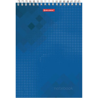 Блокнот BRAUBERG 200 х290 мм, А4, 80л, гребень, картон, жесткая подложка, клетка, Бизнес, 129804