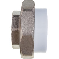 Муфта комбинированная разъемная с внутренней резьбой VALFEX PP-R белая, 63 мм х2" 10155050 127-0219