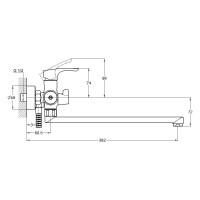 Смеситель для ванной Solone FAB7-A020