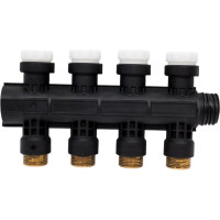 Коллектор с расходомерами Uponor Vario Plus пластиковый, выходы 4х3/4, евроконус 1030584