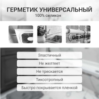 Силиконовый герметик DONEWELL универсальный прозрачный 260 мл DSK100