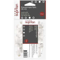 Коннекторы SUPRLAN 8P8C U/UTP Cat.5e /RJ-45/ /25 pcs/ 10-0226