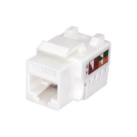 Модуль Keystone SUPRLAN Jack 8P8C /RJ-45/, UTP, Cat.5e. инструментальная заделка, белый 10-0313