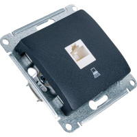 Компьютерная розетка Systeme Electric GLOSSA RJ45 категория 5E АНТРАЦИТ GSL000781K