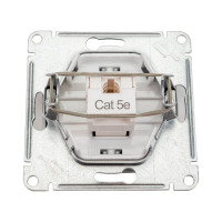 Розетка Systeme Electric (Schneider Electric) GLOSSA компьютерная RJ45 кат.5E, алюминий GSL000381K