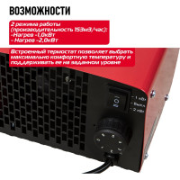 Керамический тепловентилятор Энергомаш ТПБ-2000К 1-2кВт