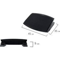 Офисная подставка для ног BRAUBERG 45х35 см, черная 530106