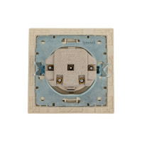 Розетка LEZARD RAIN с защитой от детей, керамика, крем 703-0303-124